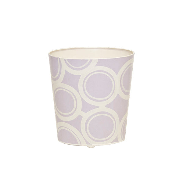 Wastebaskets Oval Wastebasket Lavendar And Cream