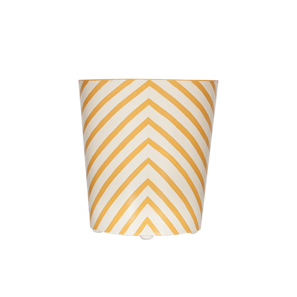 Wastebaskets Zebra Print Wastebasket In Yellow