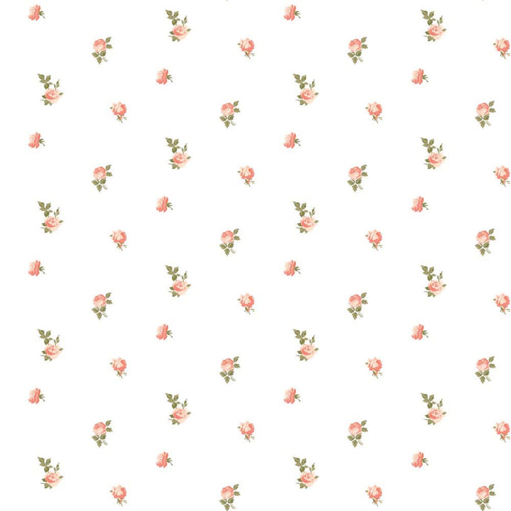 Miniature Roses Wallpaper-Mitchell Black-MITCHB-WC410-RG-PM-10-Wall DecorPatterns Rouge-Premium Matte Paper-7-France and Son