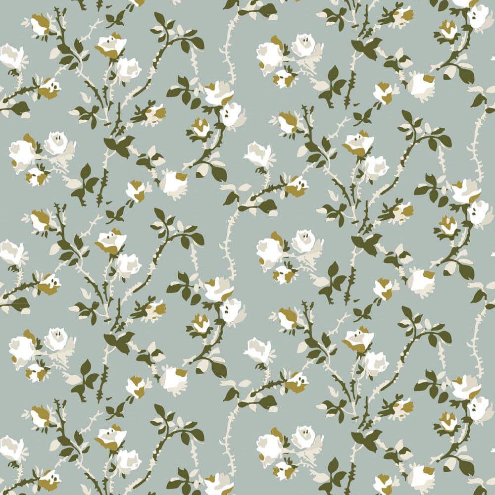 Rose Thorns Wallpaper-Mitchell Black-MITCHB-WC411-AB-PM-10-Wall DecorPatterns Ash Blue-Premium Matte Paper-1-France and Son