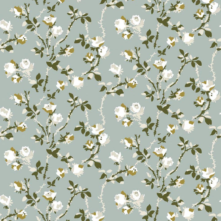 Rose Thorns Wallpaper-Mitchell Black-MITCHB-WC411-AB-PM-10-Wall DecorPatterns Ash Blue-Premium Matte Paper-1-France and Son
