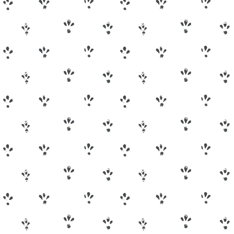 Fleur Wallpaper-Mitchell Black-MITCHB-WC413-BL-PM-10-Wall DecorPatterns Stamp Black-Premium Matte Paper-3-France and Son