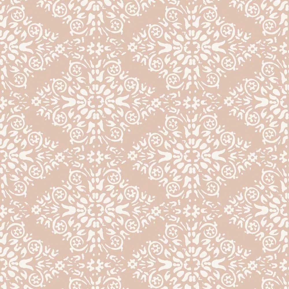 Timbre Damask Wallpaper-Mitchell Black-MITCHB-WC414-PE-PM-10-Wall DecorPatterns Dusty Peach-Premium Matte Paper-7-France and Son