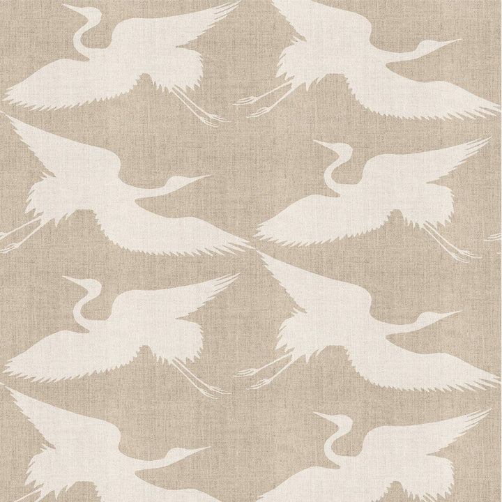 Paper Cranes Wallpaper-Mitchell Black-MITCHB-WCB510-L-PM-10-Wall DecorPatterns Raw Linen-Premium Matte Paper-3-France and Son