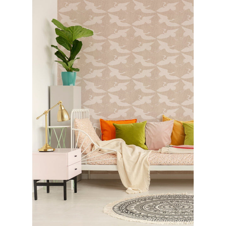 Paper Cranes Wallpaper-Mitchell Black-MITCHB-WCB510-E-PM-10-Wall DecorPatterns Eucalyptus-Premium Matte Paper-6-France and Son