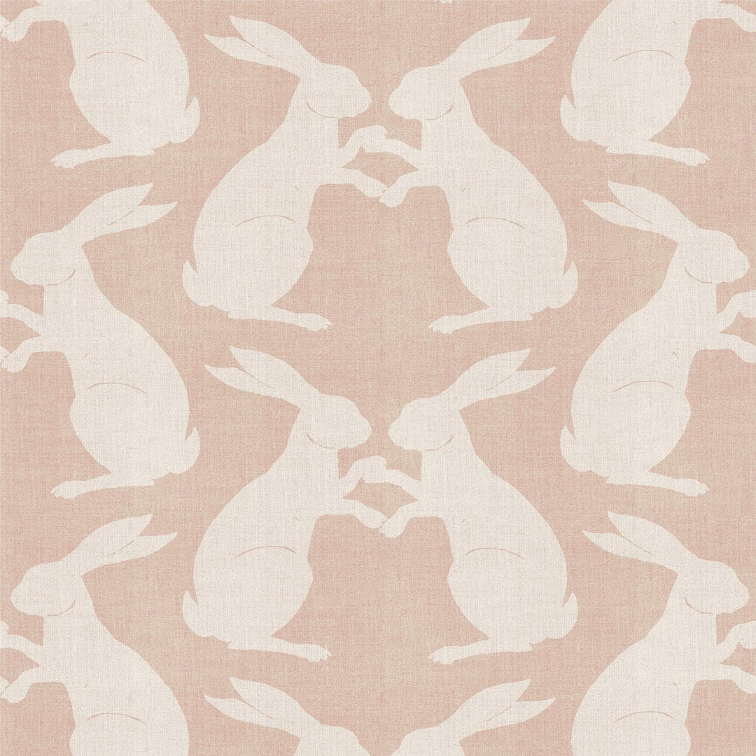 Paper Rabbits Wallpaper-Mitchell Black-MITCHB-WCB512-R-PM-10-Wall DecorPatterns Sunlit Rose-Premium Matte Paper-5-France and Son