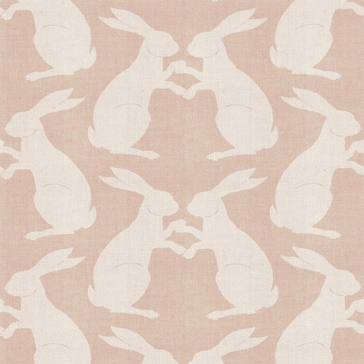 Paper Rabbits Wallpaper-Mitchell Black-MITCHB-WCB512-R-PM-10-Wall DecorPatterns Sunlit Rose-Premium Matte Paper-5-France and Son