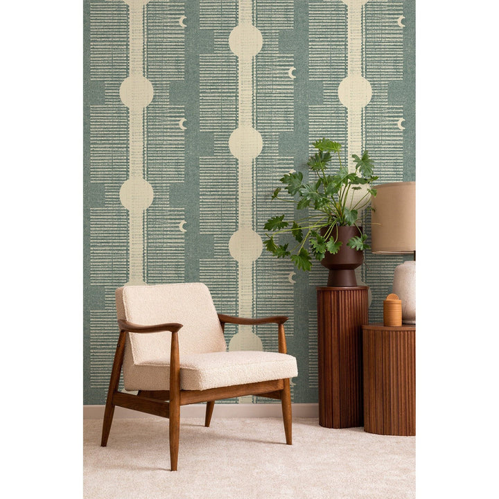 Inyanga - Wallpaper-Mitchell Black-MITCHB-WCFM9-BL-PM-10-Wall PaperPatterns Blue Jade-Premium Matte Paper-2-France and Son