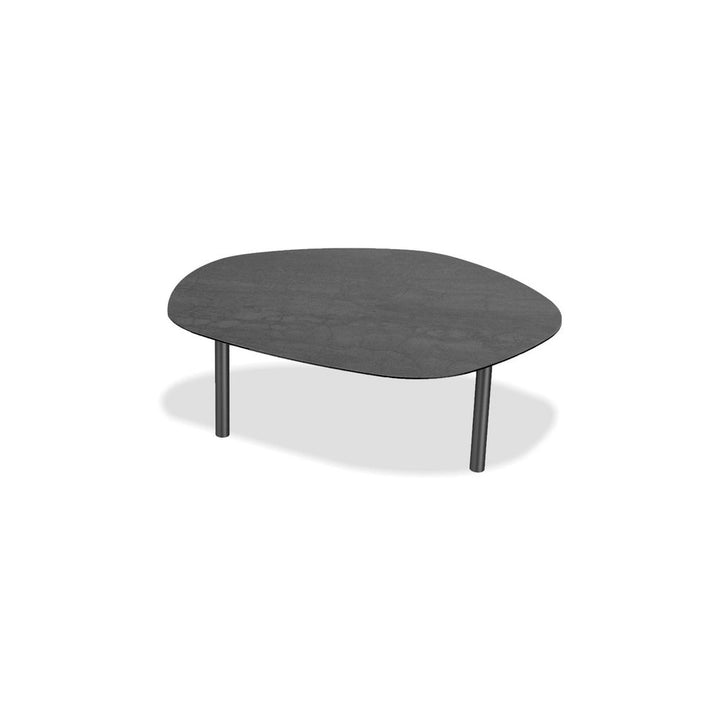 Coffee Tables Arzo Small Coffee Table Industrial Grey Ceramic Top