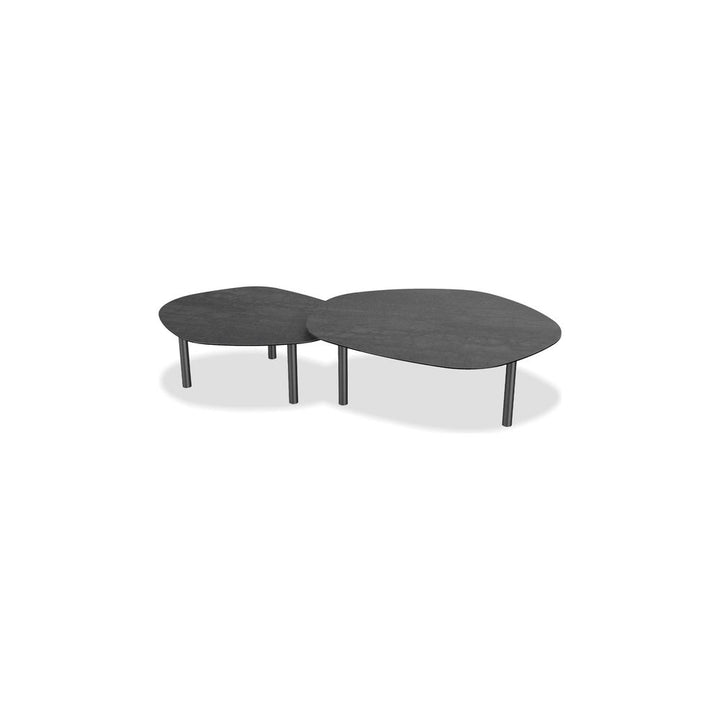 Coffee Tables Arzo Small Coffee Table Industrial Grey Ceramic Top