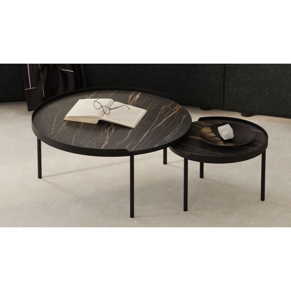 Coast Small Coffee Table Noir Desir Ceramic Top