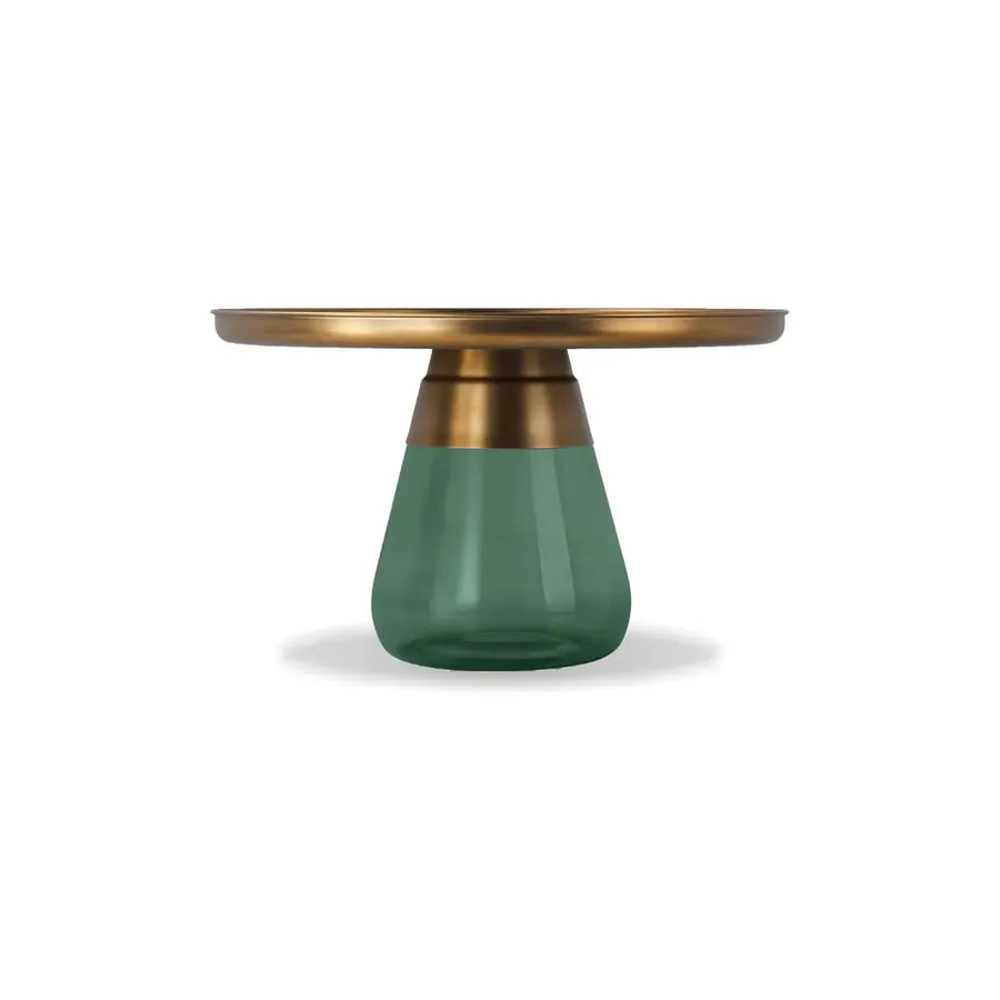 Coffee Tables Duverre Coffee Table Brass Aluminum Green Glass