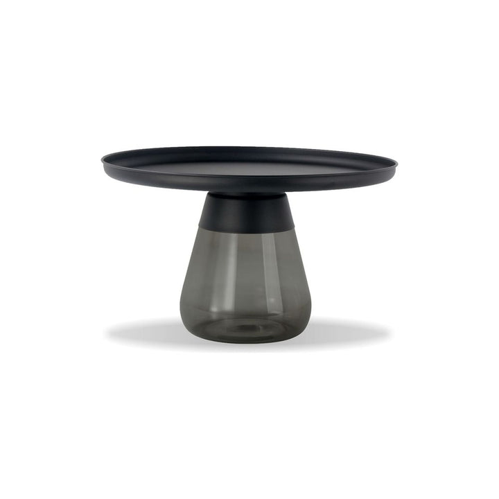 Coffee Tables Duverre Coffee Table Black Aluminum Smoke Glass