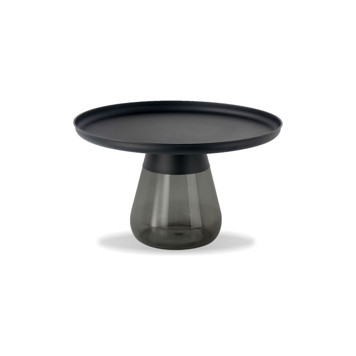 Coffee Tables Duverre Coffee Table Black Aluminum Smoke Glass