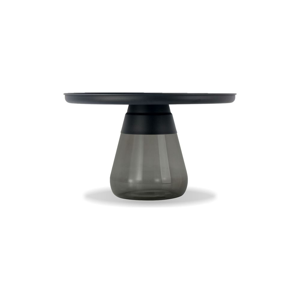 Coffee Tables Duverre Coffee Table Black Aluminum Smoke Glass