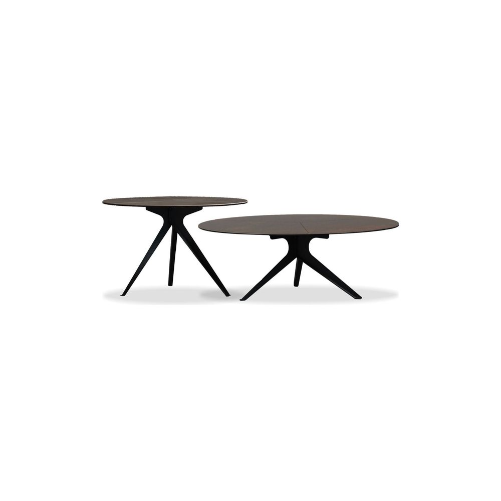 Coffee Tables Isola Tall Coffee Table Oxide Brown Ceramic Top