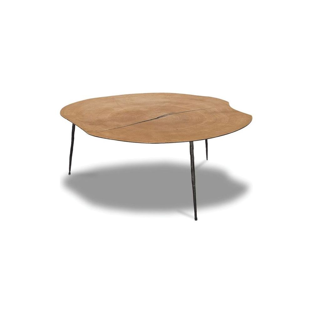 Coffee Tables Oakley Low Coffee Table Natural Oak Veneer On Metal Black Hammered Iron Legs
