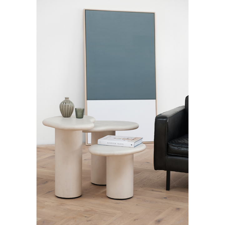 Outdoor Coffee Tables Puddle Coffee Table Ivory Tusk Microskin Indoor-Outdoor