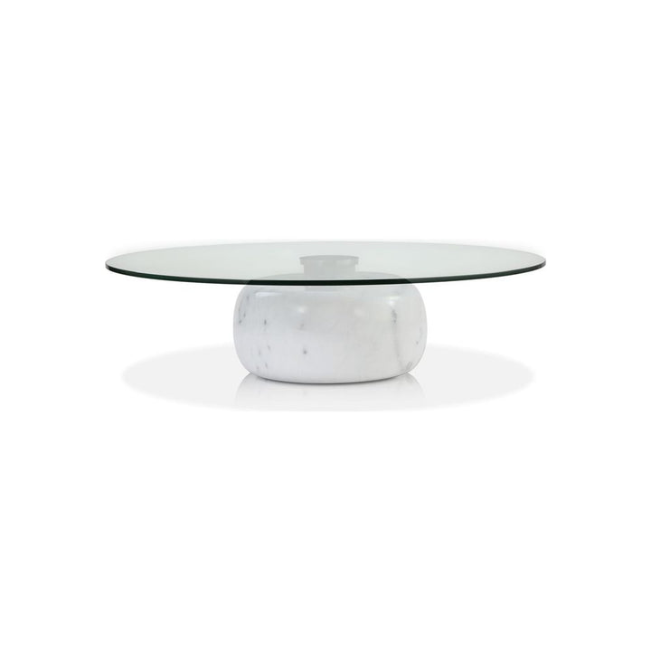 Coffee Tables Skip Coffee Table Clear Glass White Marble