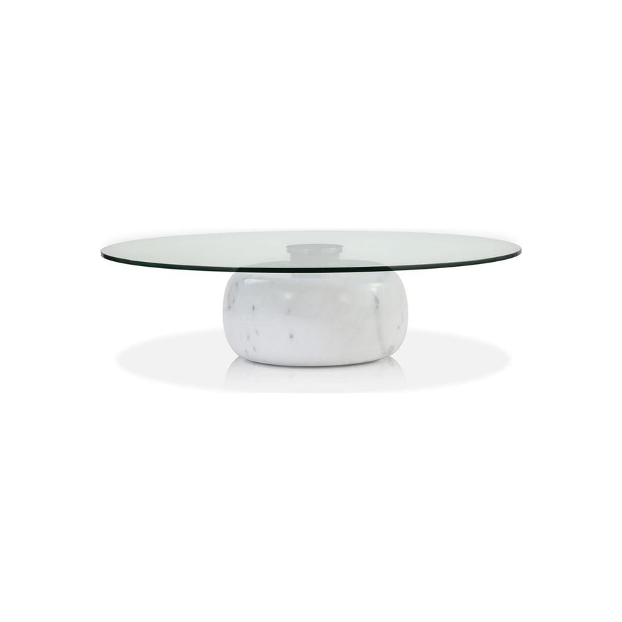 Coffee Tables Skip Coffee Table Clear Glass White Marble