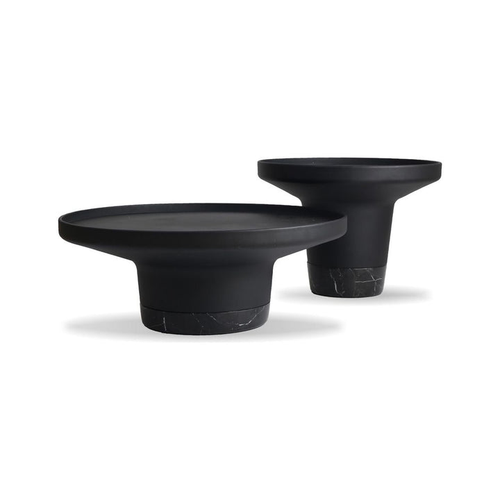 Coffee Tables Spacer Coffee Table Matte Black Aluminum Black Marble Base