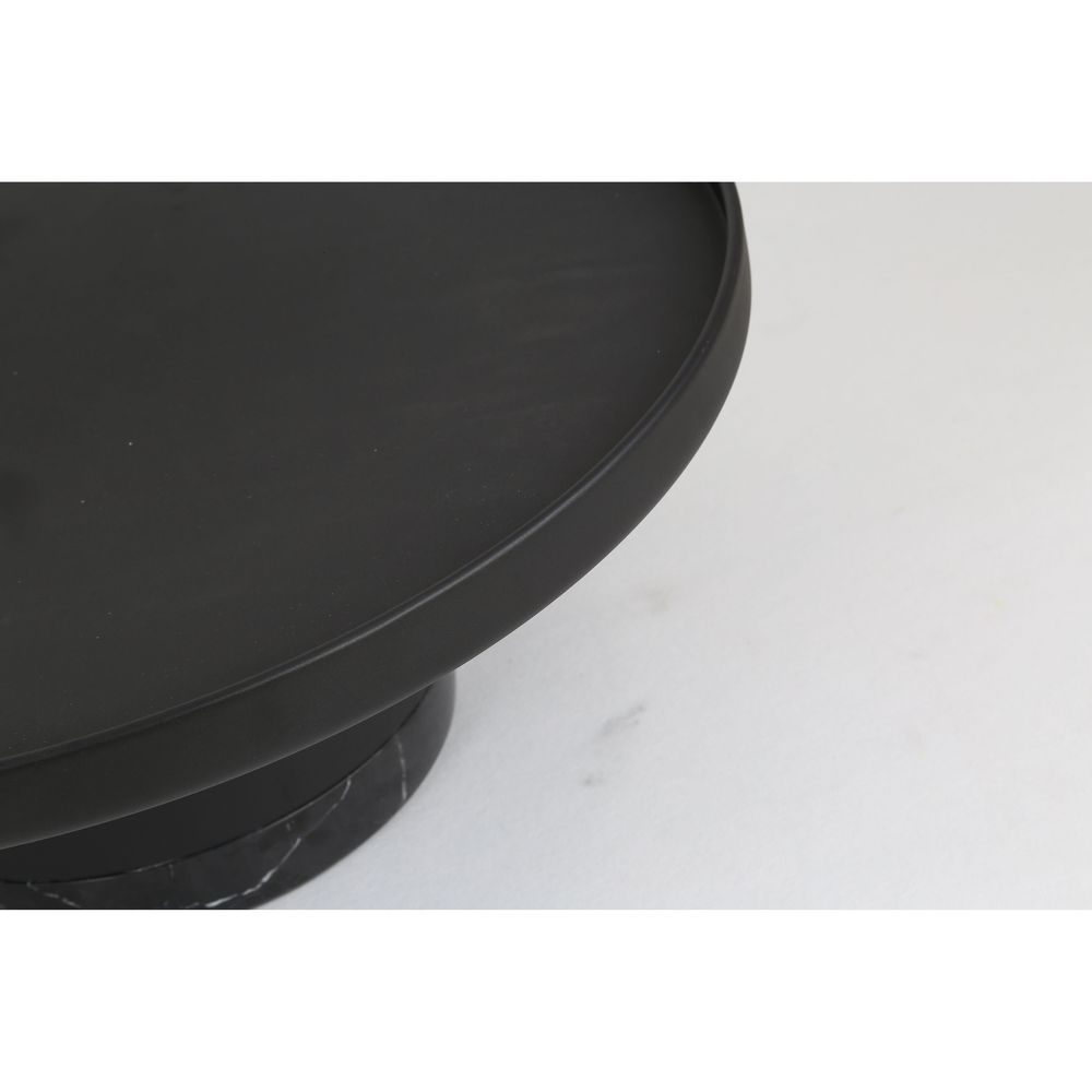 Coffee Tables Spacer Coffee Table Matte Black Aluminum Black Marble Base