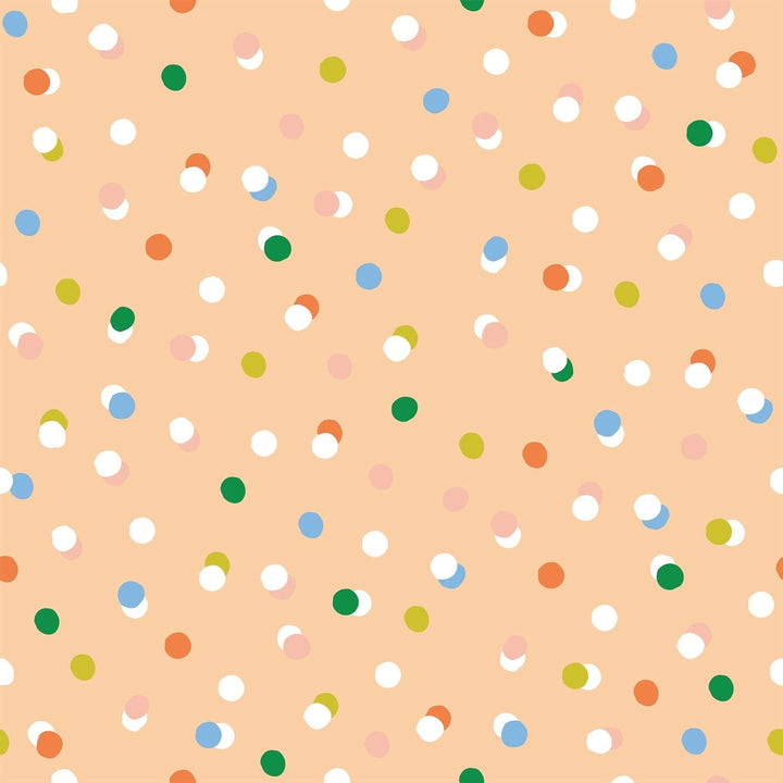 Sprinkles Wallpaper-Mitchell Black-MITCHB-WCPK102-PE-PM-10-Wall PaperPatterns Peach-Premium Matte Paper-5-France and Son
