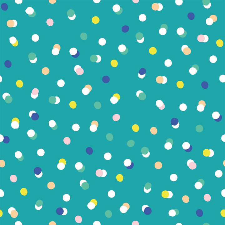 Sprinkles Wallpaper-Mitchell Black-MITCHB-WCPK102-TL-PM-10-Wall PaperPatterns Teal-Premium Matte Paper-6-France and Son