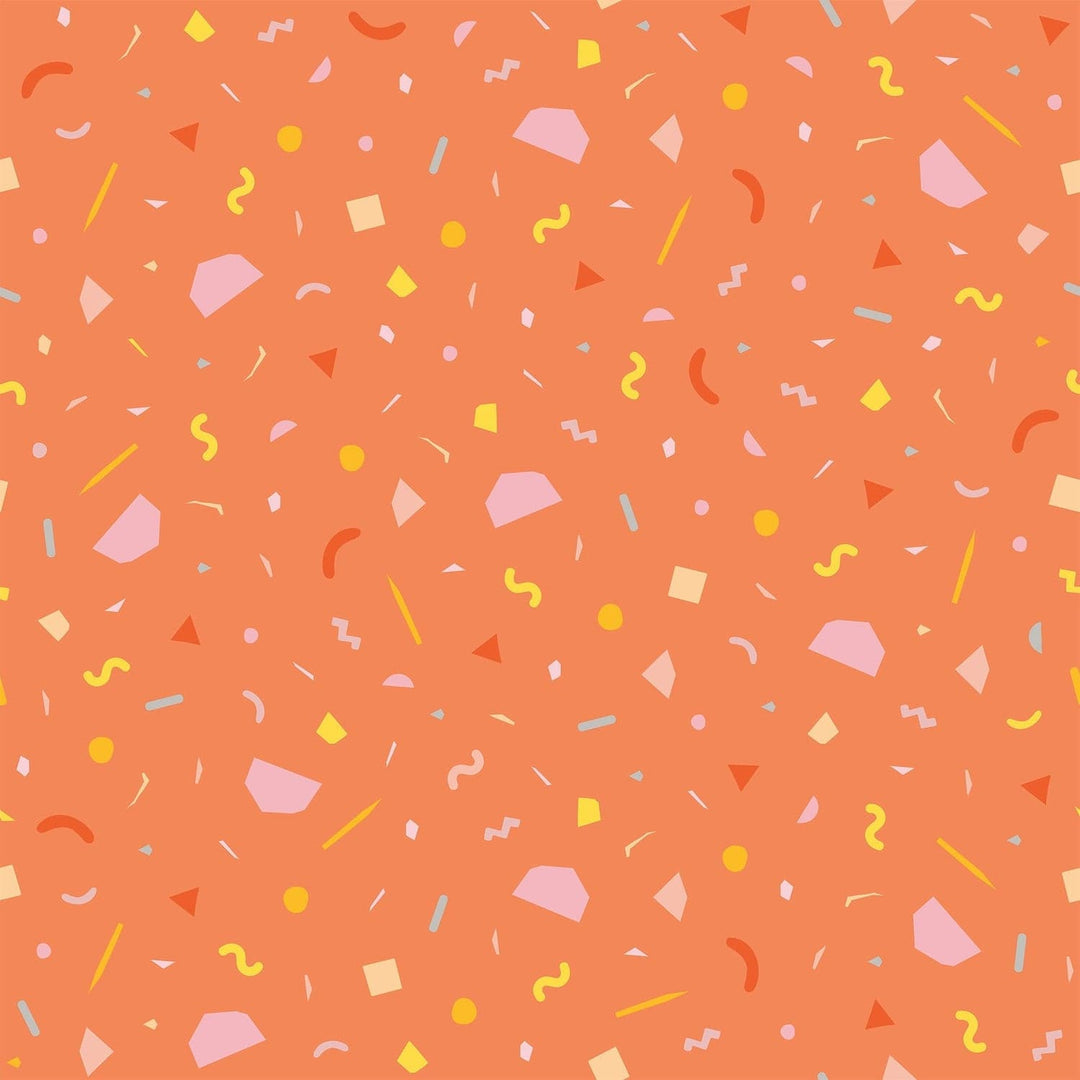 Confetti Wallpaper-Mitchell Black-MITCHB-WCPK103-OR-PM-10-Wall PaperPatterns Orange-Premium Matte Paper-5-France and Son