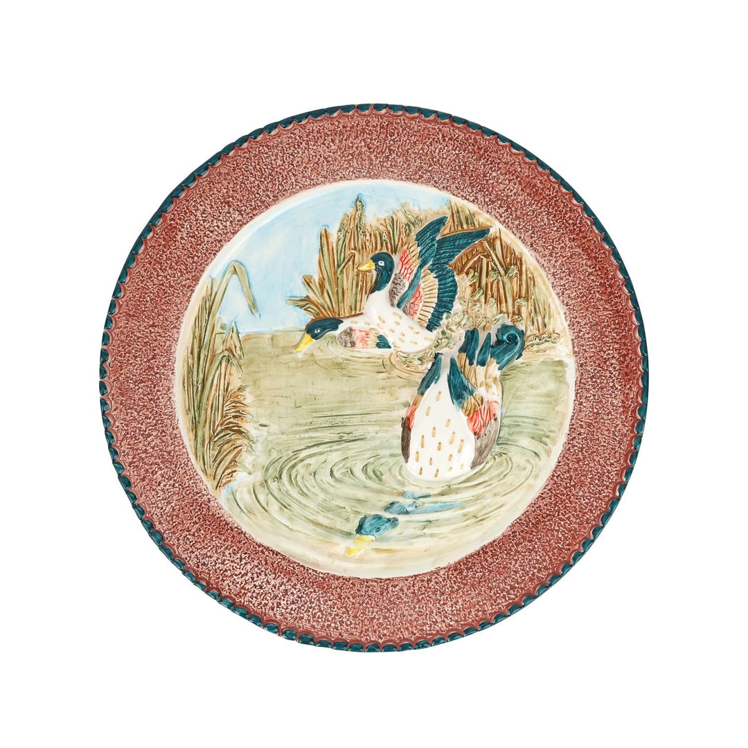 Wildlife Mallards Swimming Wall Plate - Default Title