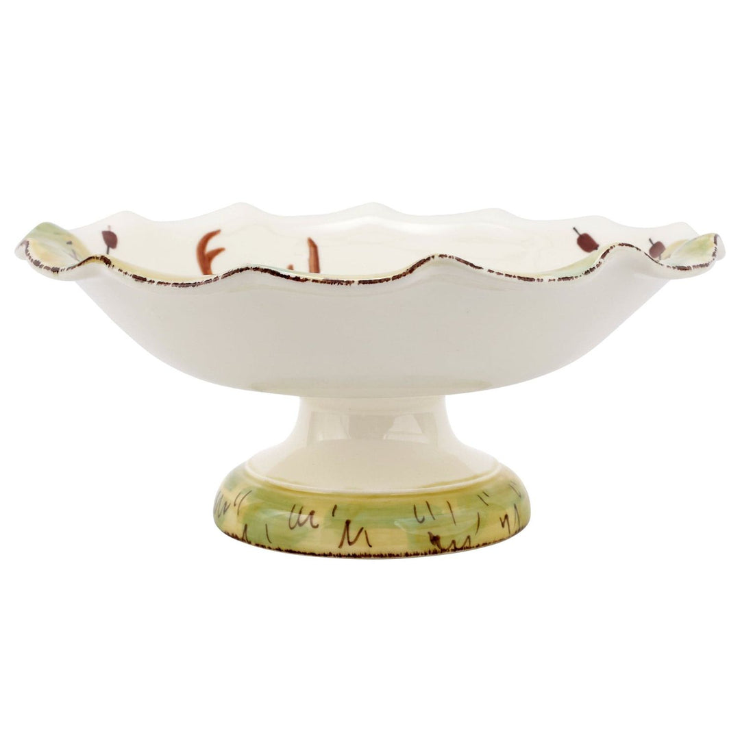 Wildlife Footed Deer Pedestal Fruit Bowl - Default Title
