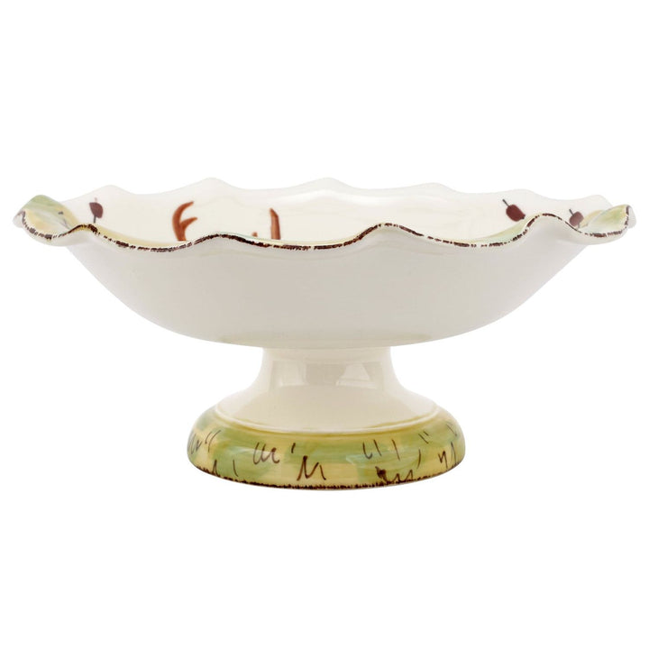 Wildlife Footed Deer Pedestal Fruit Bowl - Default Title