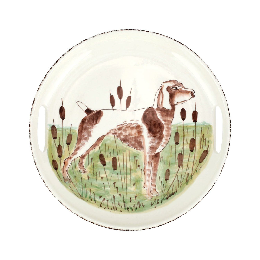 Wildlife Spaniel Handled Round Tray - Default Title