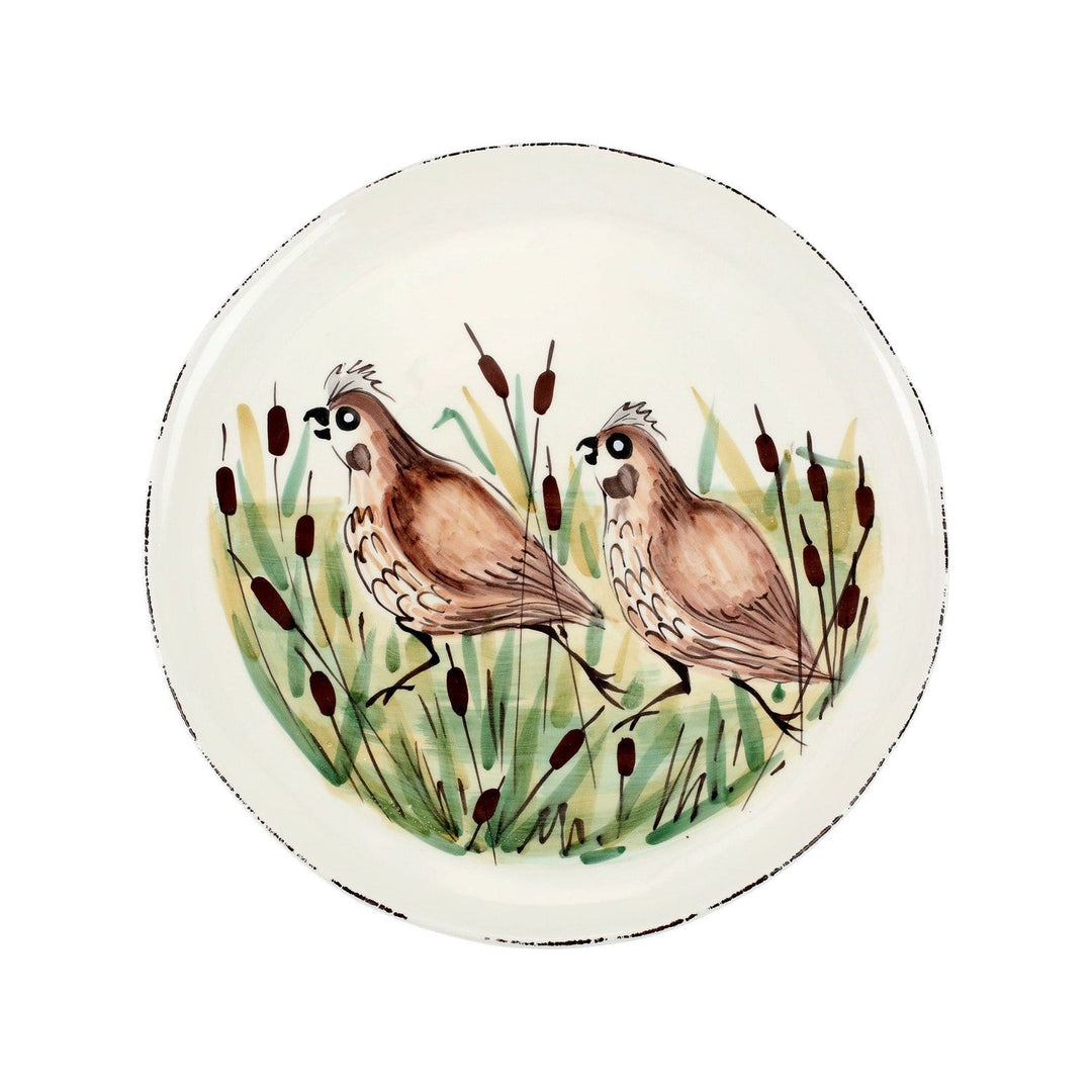 Wildlife Quail Round Platter - Default Title