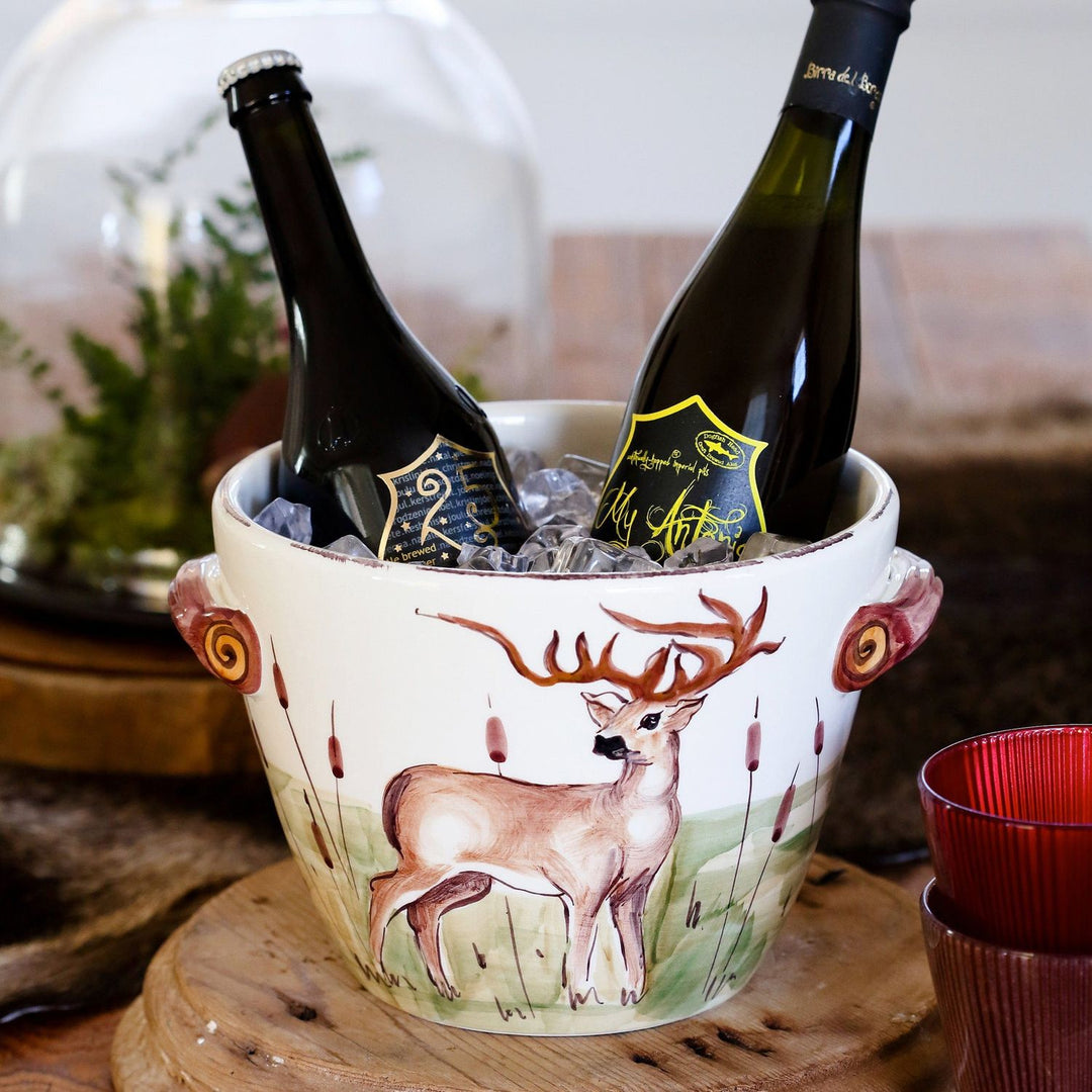 Wildlife Deer Handled Serving Bowl
