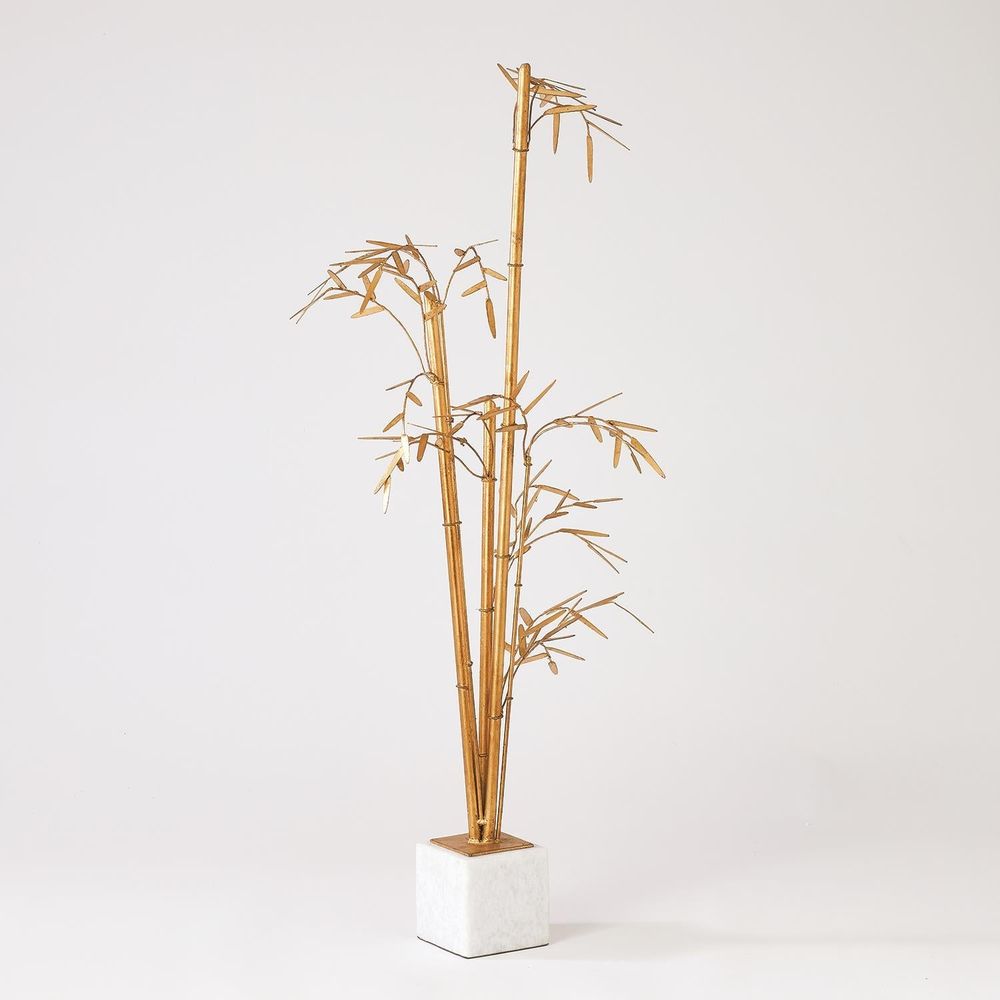 Decorative Objects Bamboo Sculpture-Gold Leaf
