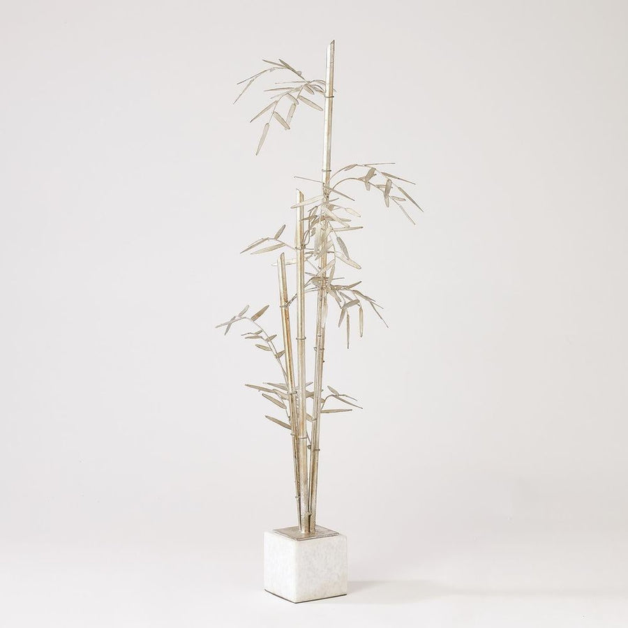 Decorative Objects Bamboo Sculpture-Silver Leaf