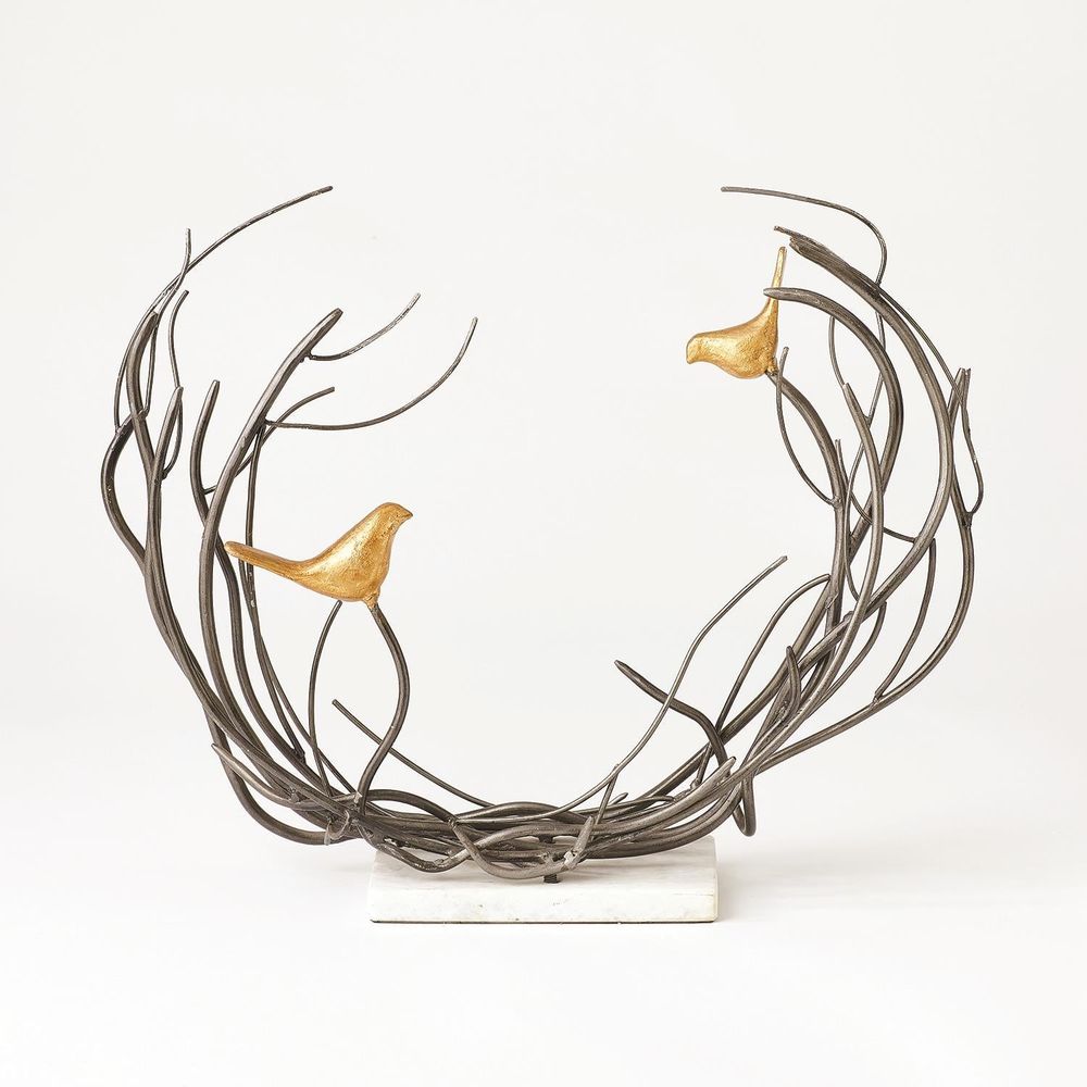 Decorative Objects Bird Family in Thicket