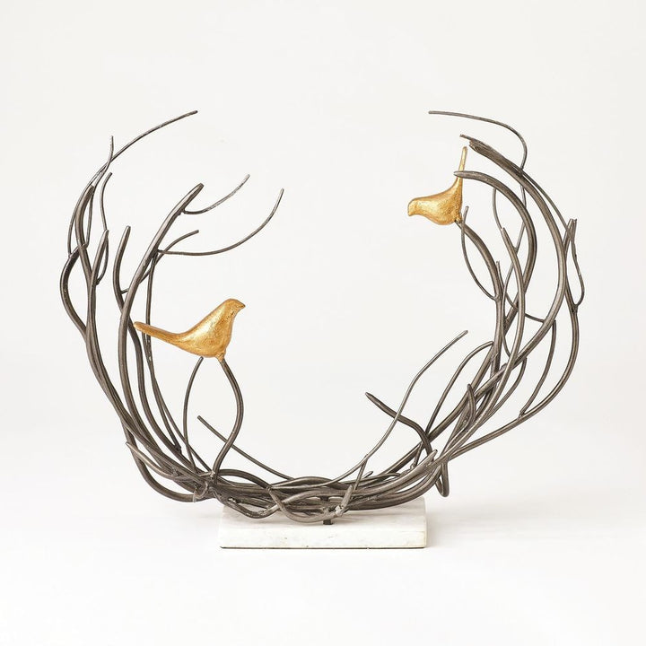 Decorative Objects Bird Family in Thicket