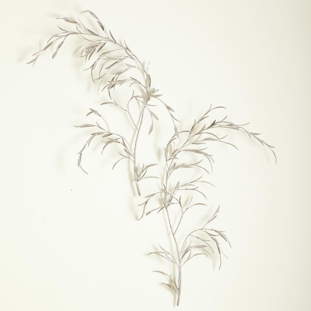 Wall Decor S/2 Weeping Willow Wall Decor-Silver Leaf