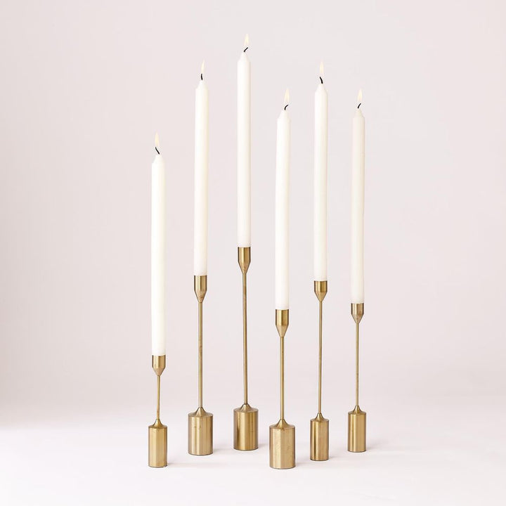 Candle Holders S/6 Tapers-Brass