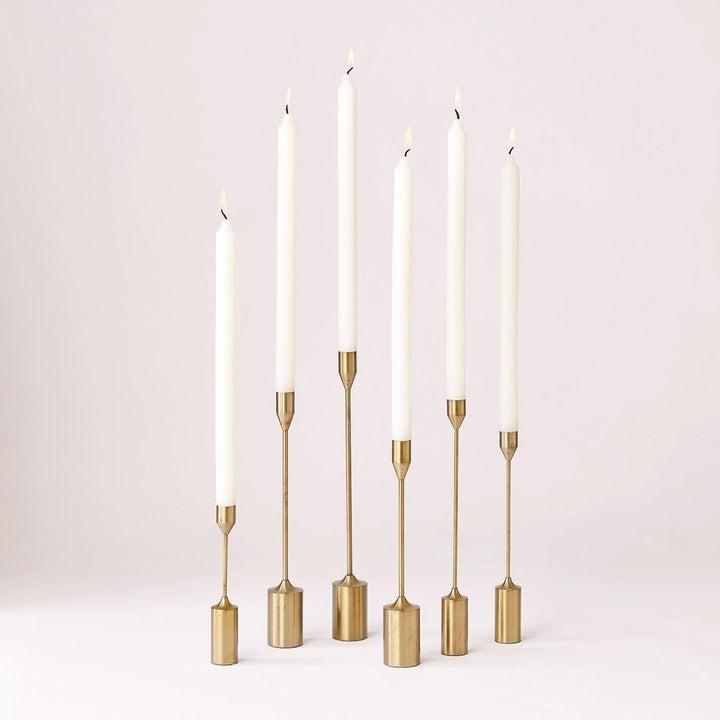 Candle Holders S/6 Tapers-Brass