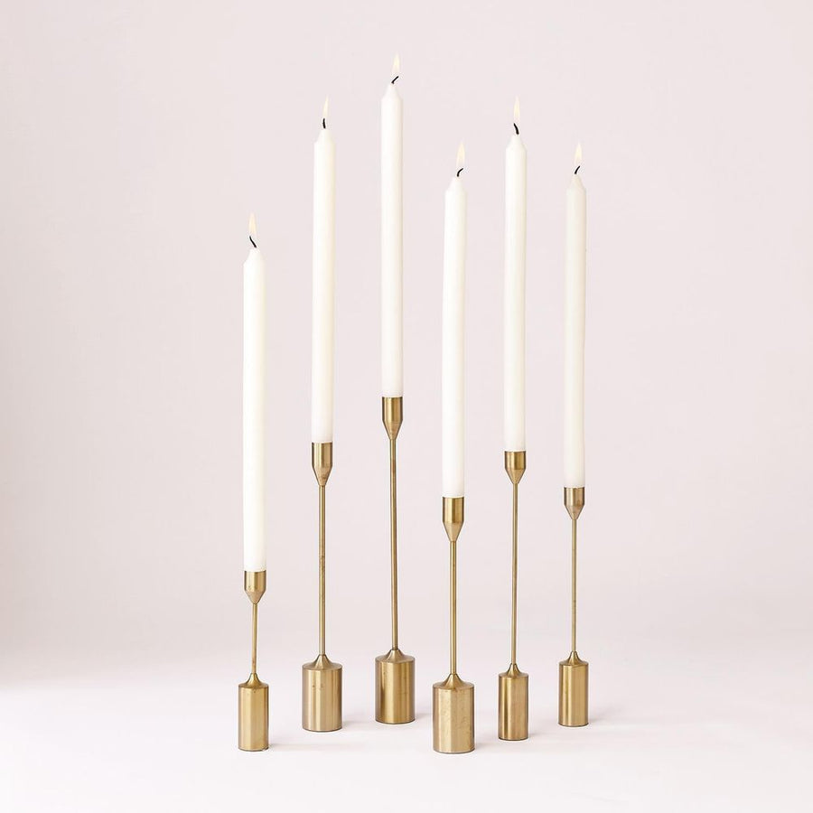 Candle Holders S/6 Tapers-Brass