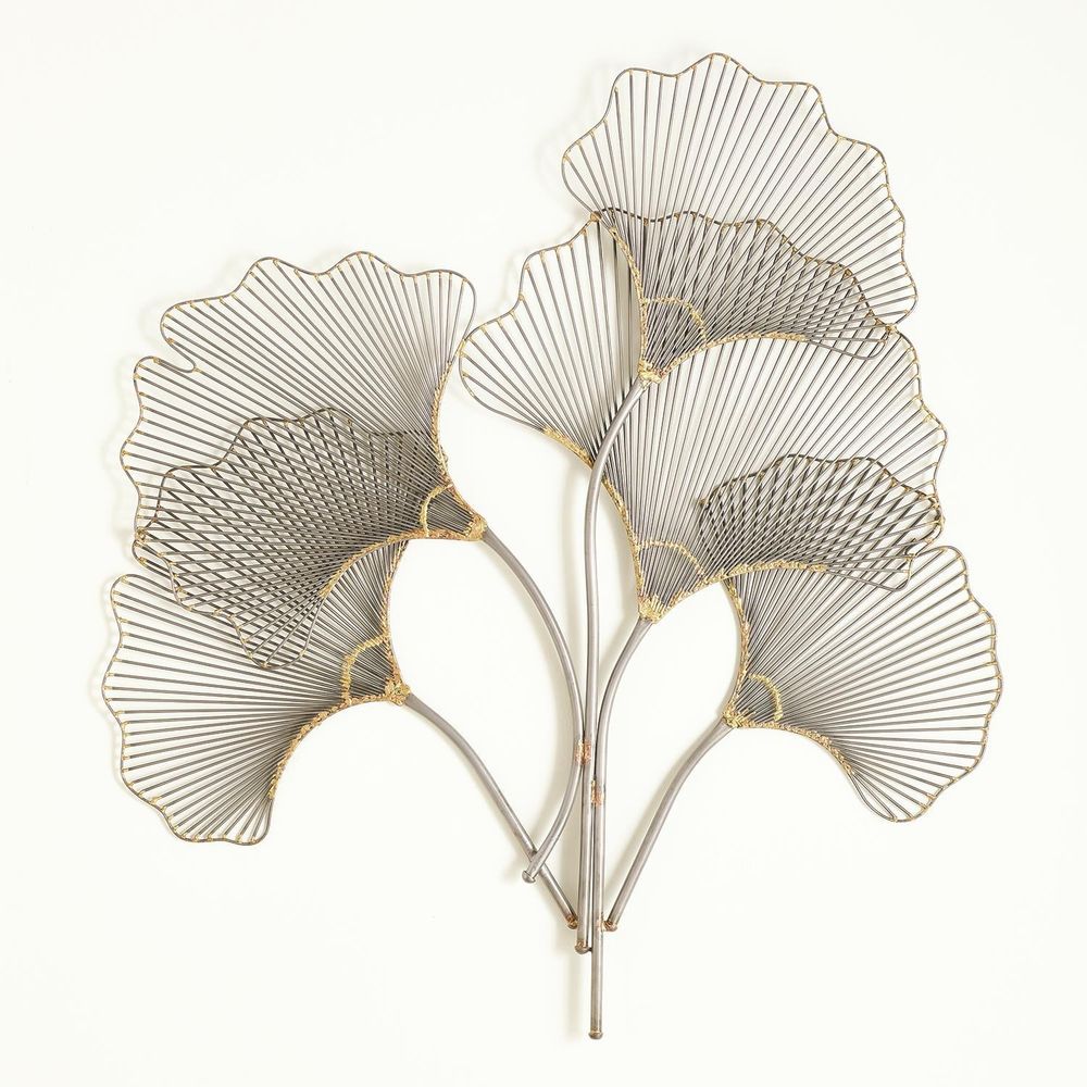 Wall Decor Ginkgo Leaf Wall Panel-Natural Iron