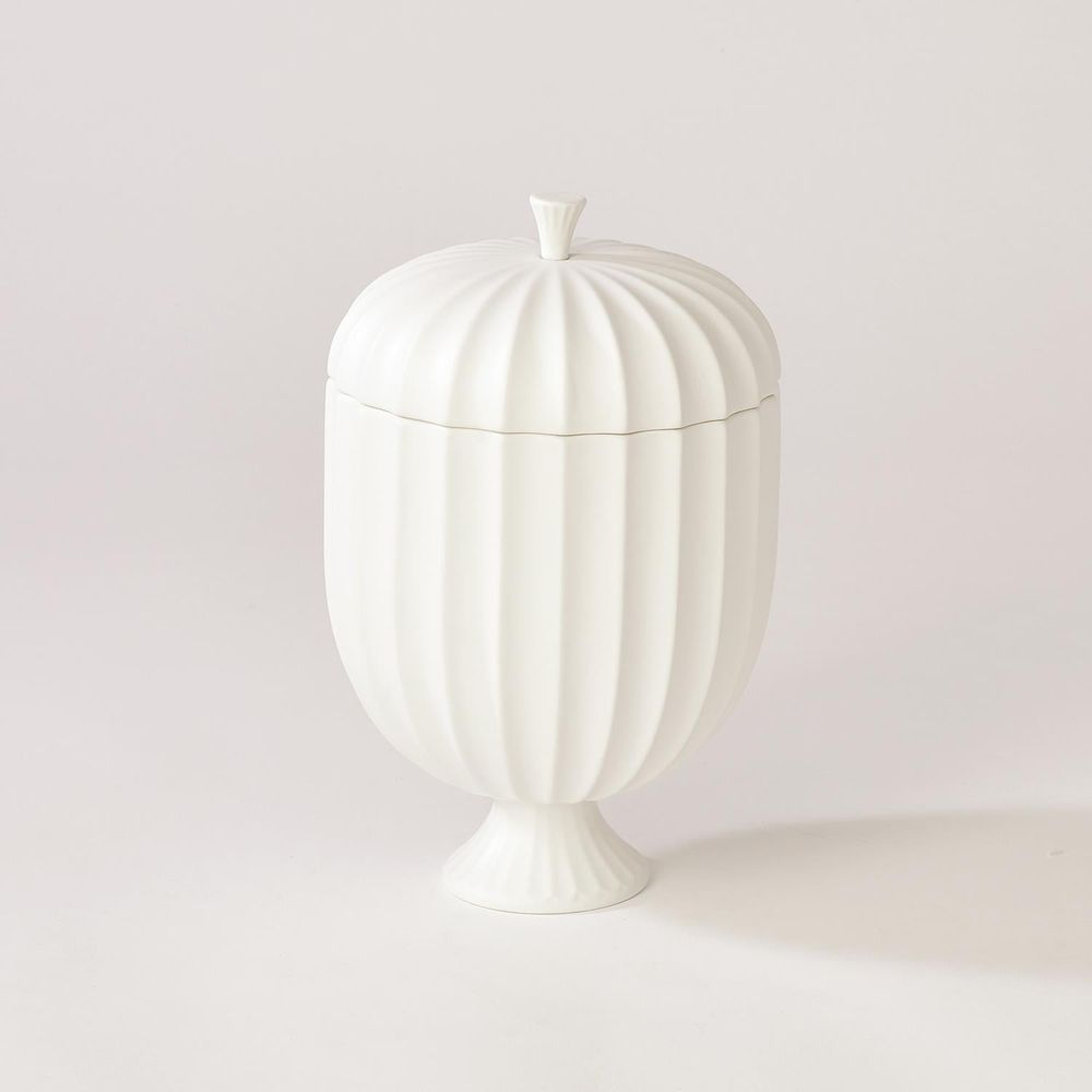Decor Flute Lidded Vessel-Short