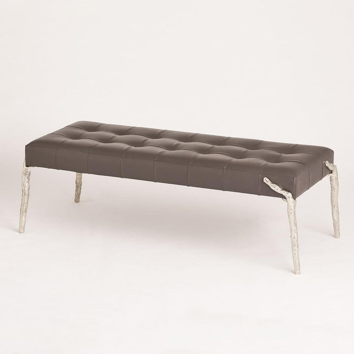 Stools & Ottomans Bristol Branch Bench-Graphite Leather