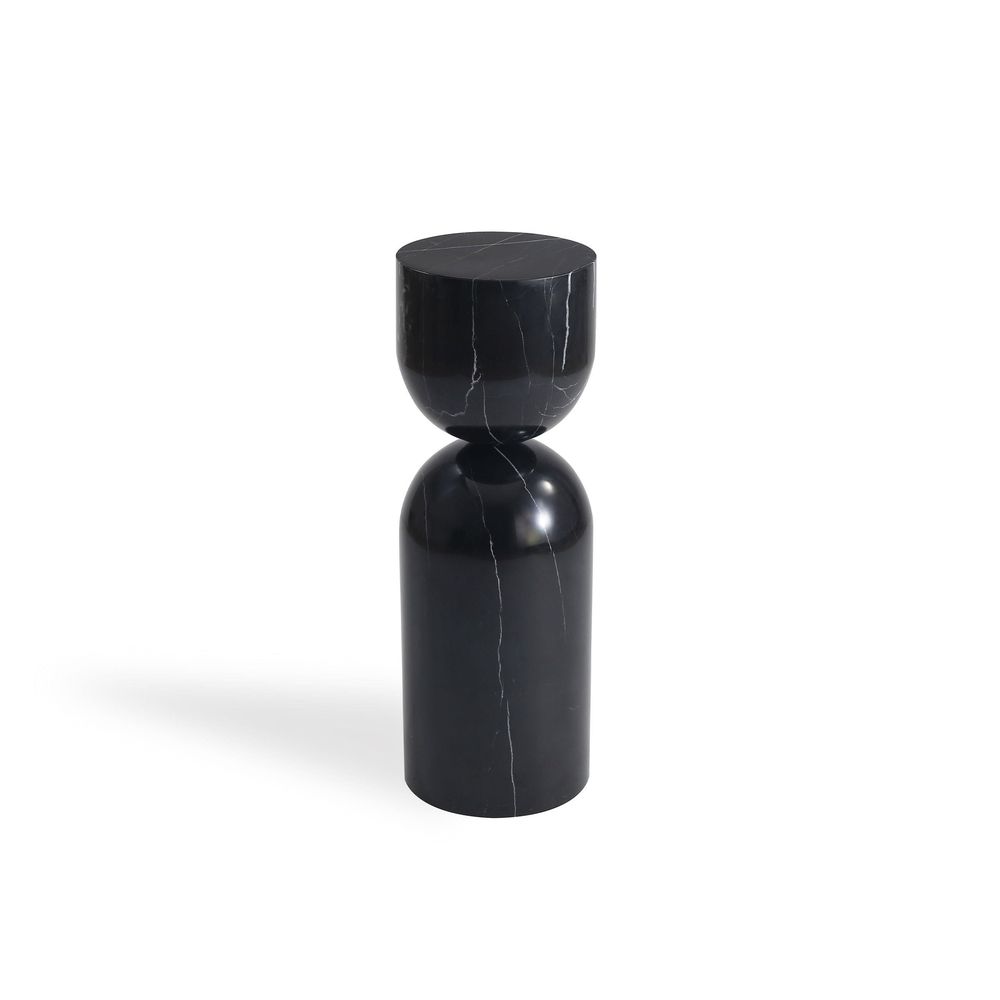 Side Tables Apothecary Tall End Table Black Marble