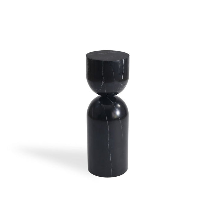 Side Tables Apothecary Tall End Table Black Marble