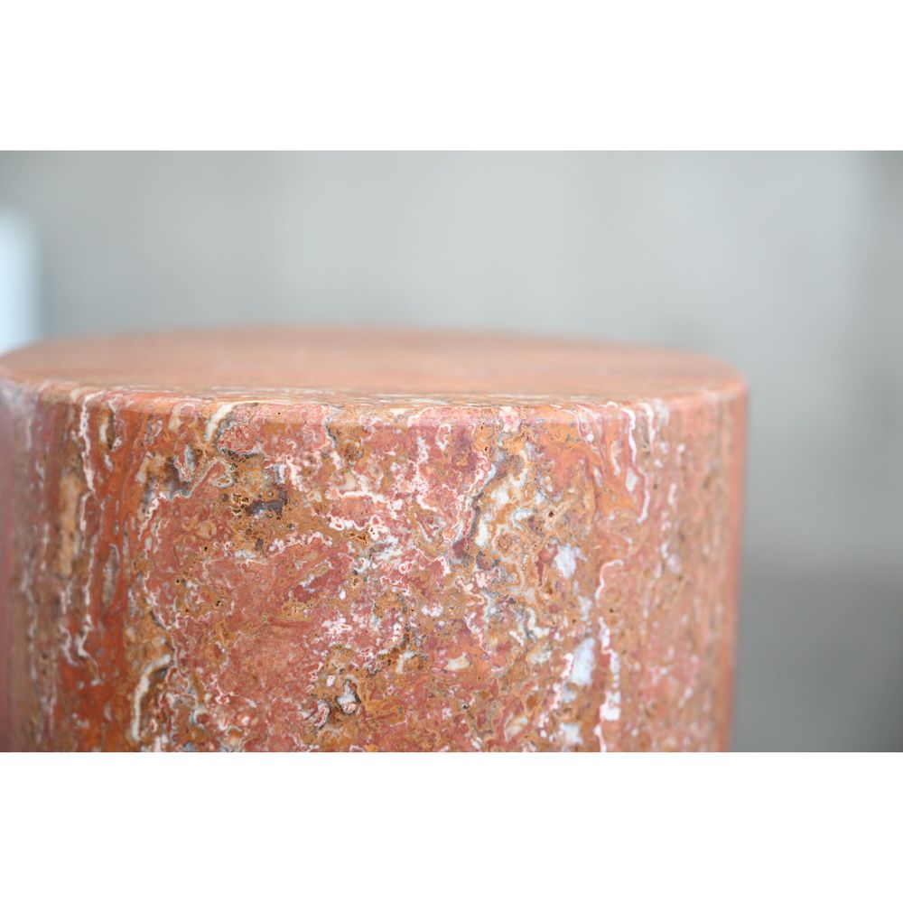 Side Tables Apothecary Tall End Table Red Travertine