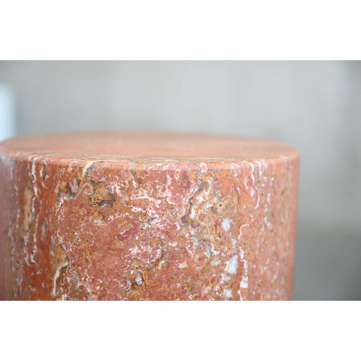 Side Tables Apothecary Tall End Table Red Travertine